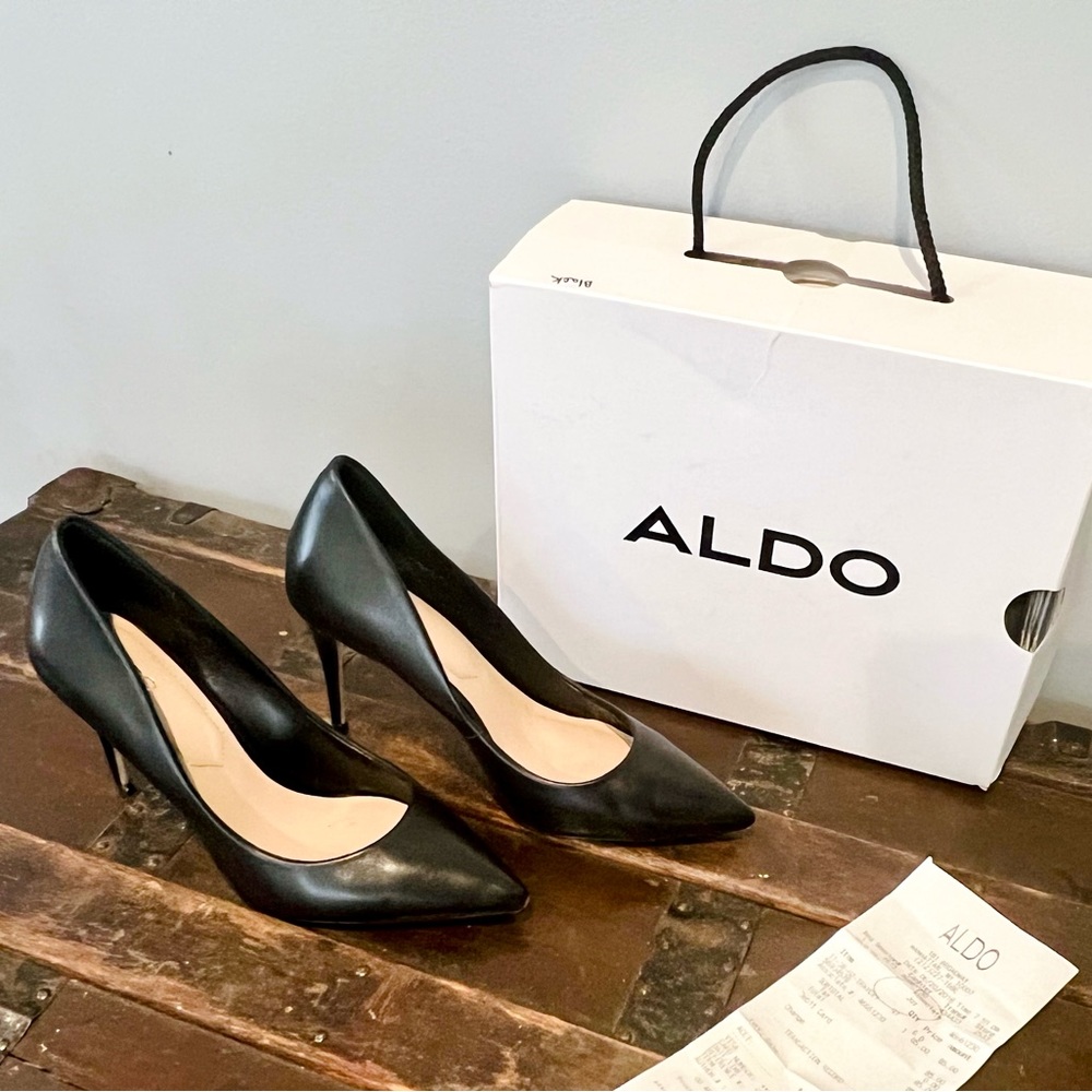 Aldo “TRAYCEY-97” heels, Black, Size 6